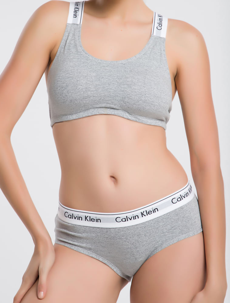 Top Sutiã Nadador Triângulo com Bojo Elástico Logo Underwear Calvin Klein