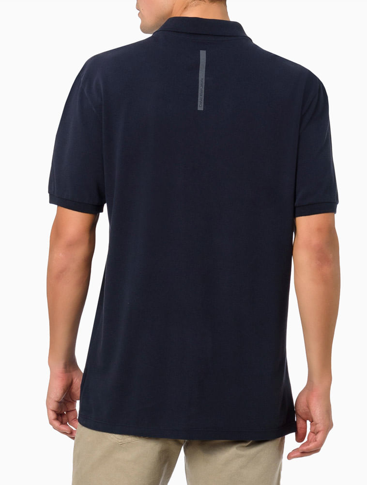 Polo-Manga-Curta-Calvin-Klein-Jeans-Logo-Retangulo---Azul-Marinho---------------------------------