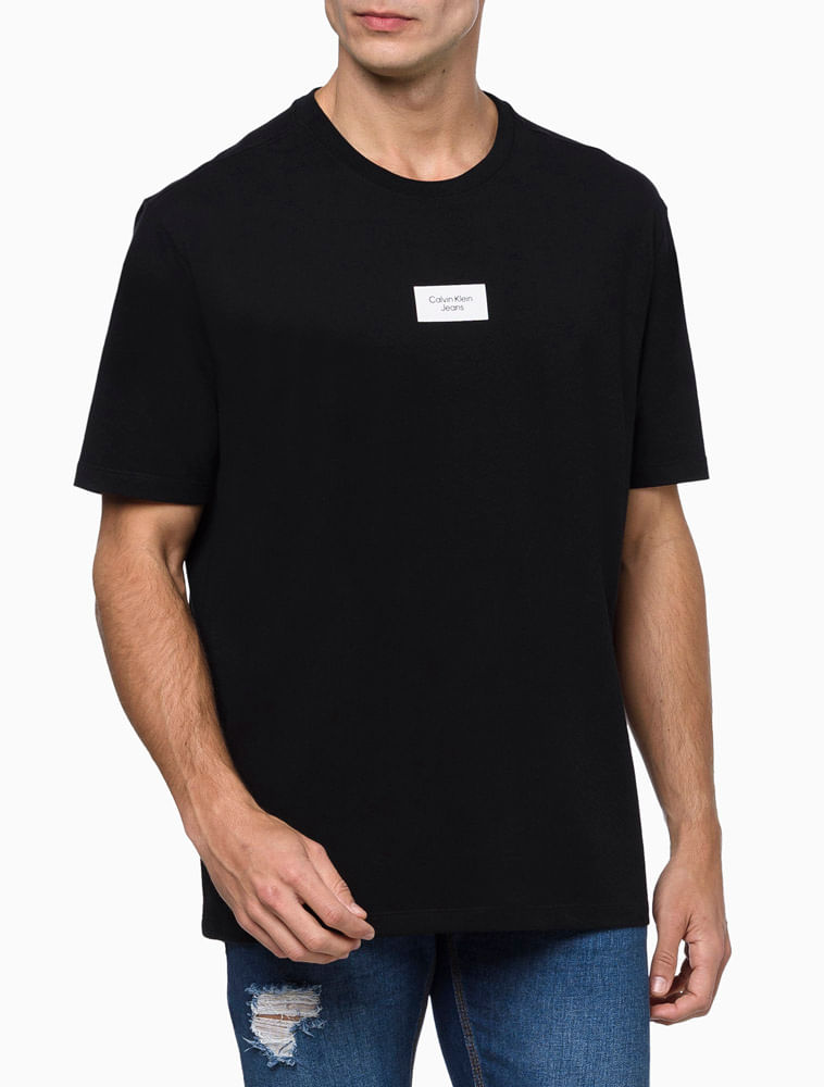 Menor preço em Camiseta Masculina Oversized Sustainable Calvin Klein Jeans - Preto