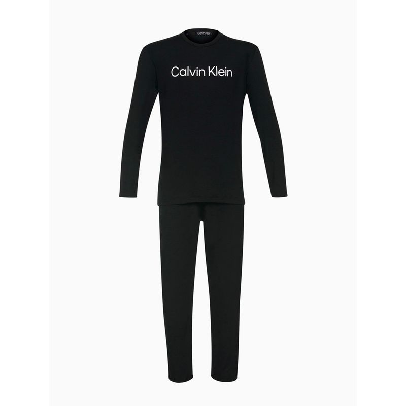 Pijama Calvin Klein Underwear Logo Cinza - Compre Agora