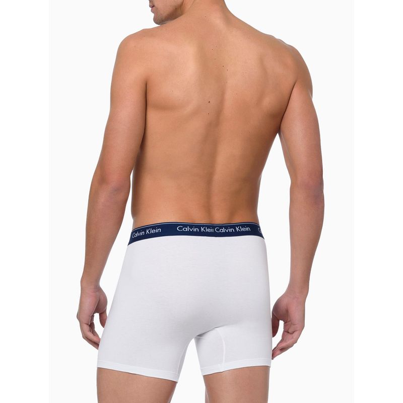 Calvin Klein Cueca boxer masculina de algodão elástico, pacote com 5