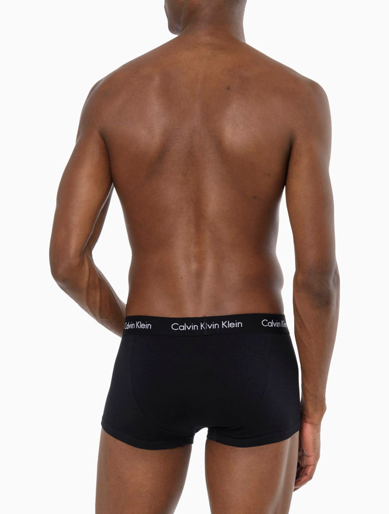 Kit 3 Underwear Low Rise Trunk Classic Cintura Baixa com Elastano Cueca Calvin  Klein - Calvin Klein