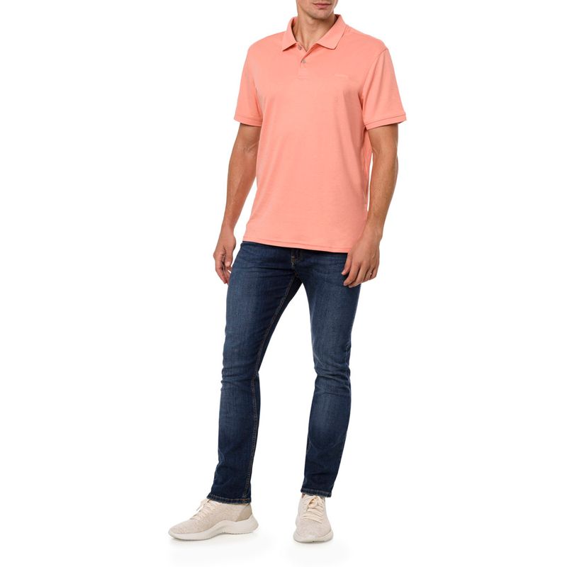 Camisa Polo Calvin Klein Liquid Touch Rosa no Shoptime