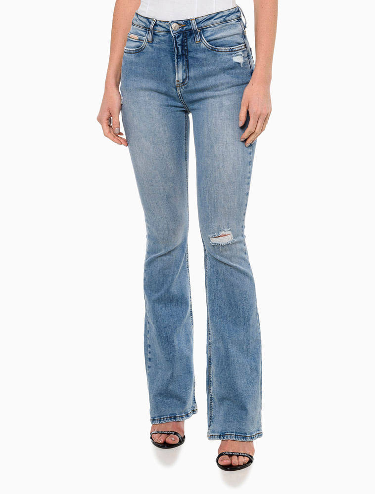 Calça jeans calvin discount klein feminina flare