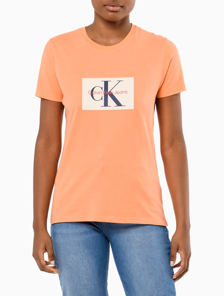 Camiseta Feminina Re Issue Retângulo Calvin Klein Jeans - Calvin Klein