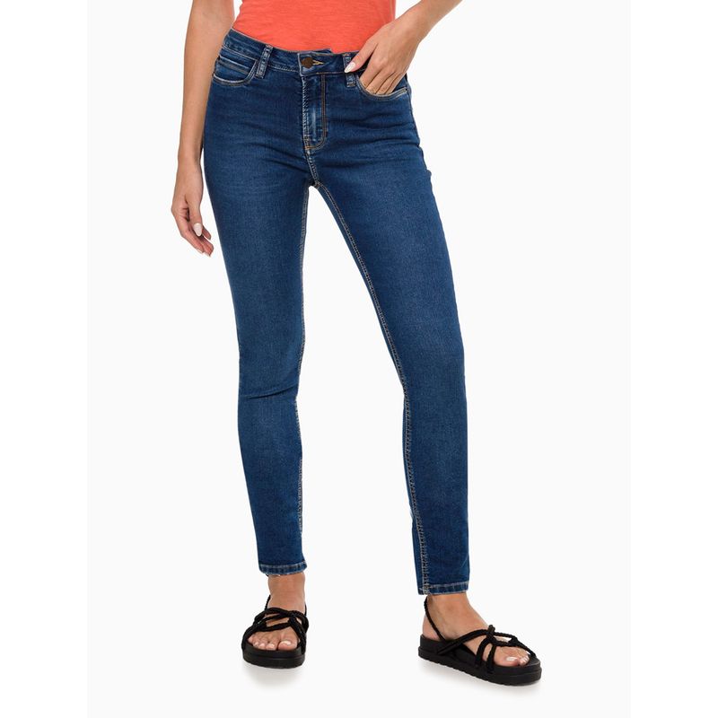 Calça Jeans Feminina Super Skinny Algodão com Elastano Cintura Alta Calvin  Klein Jeans - Calvin Klein