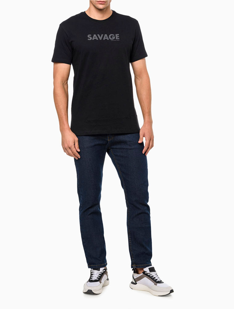 Camiseta Masculina Savage - Calvin Klein Jeans - Branco - Shop2gether