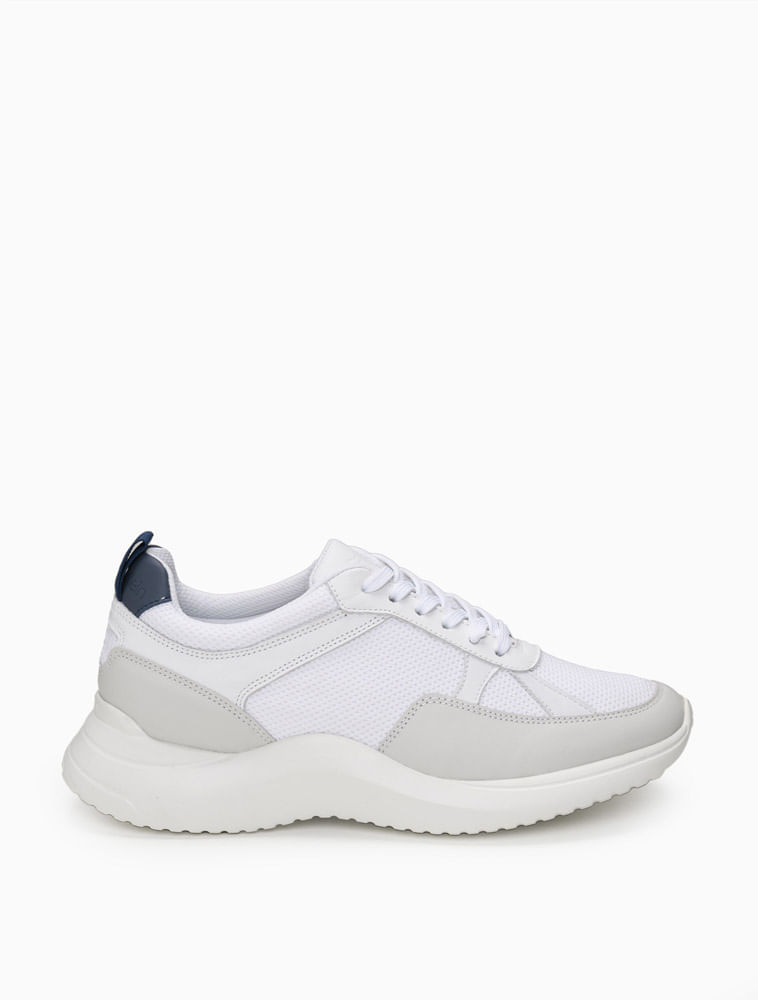 Tênis Masculino Nylon Recortes Calvin Klein - Branco 2 Menor preço em Tênis Masculino Nylon Recortes Calvin Klein - Branco 2