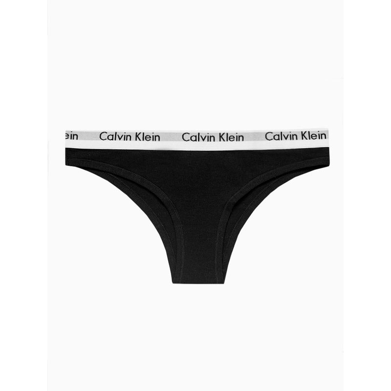 Calcinha Tanga Ck One Mesh Print - Calvin Klein Underwear - Preto
