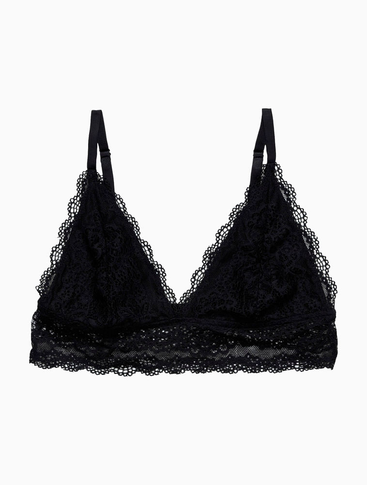 Sutiã Triângulo Black Lace - Calvin Klein Underwear - Preto