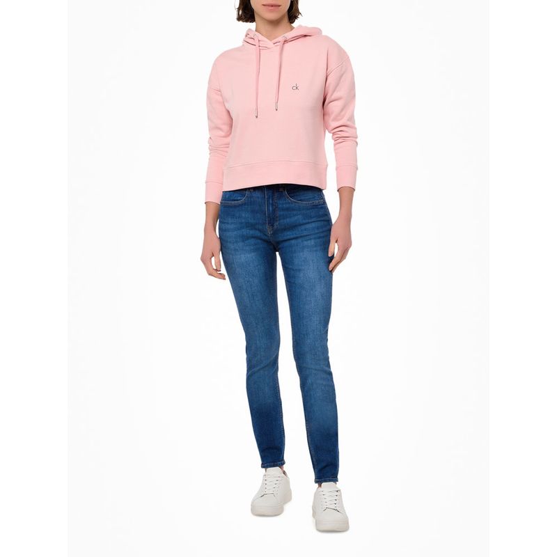 Blusa Cropped Calvin Klein Jeans Rosa Feminina no Shoptime