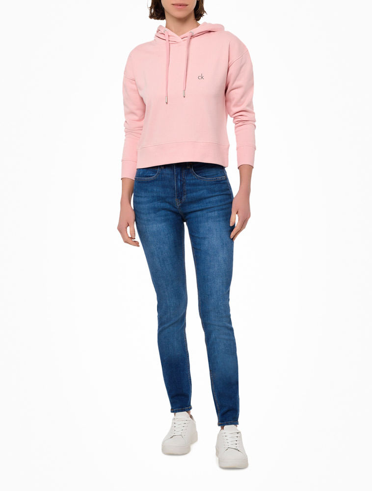 Blusa Cropped Calvin Klein Jeans Rosa Feminina em Promoção na Americanas