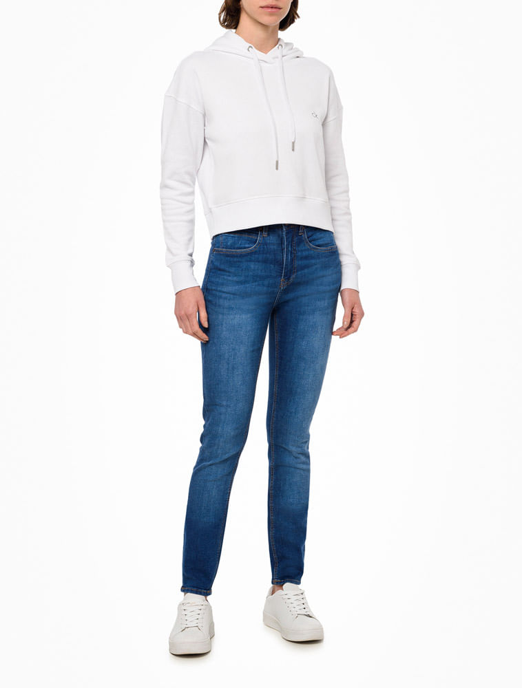 blusa feminina estampa logo reissue calvin klein jeans branco - C&A