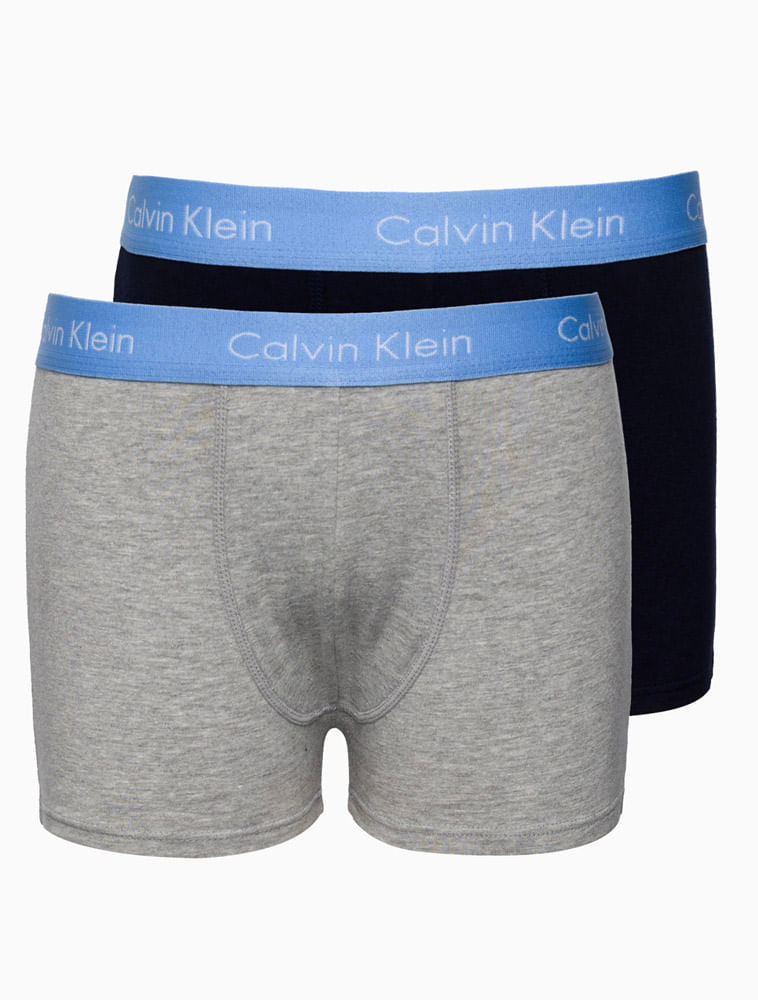 Kit 2 Underwear Trunk Classic Costura Frontal Elástico Preto Cueca Infantil Calvin  Klein - Calvin Klein
