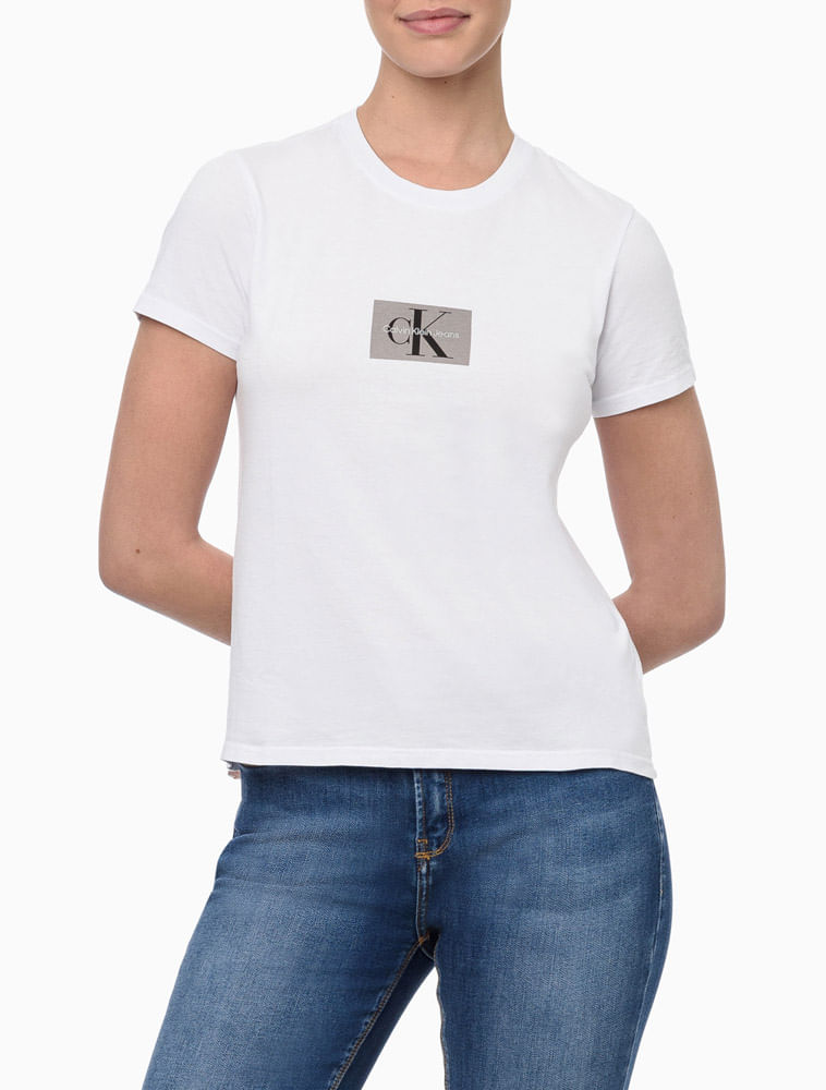 Calvin Klein Jeans - Branco - Camisetas femininas
