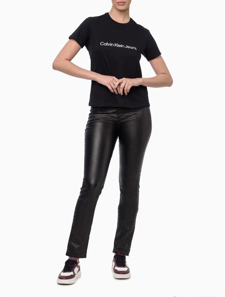 Camiseta MC Embossed Branca Calvin Klein
