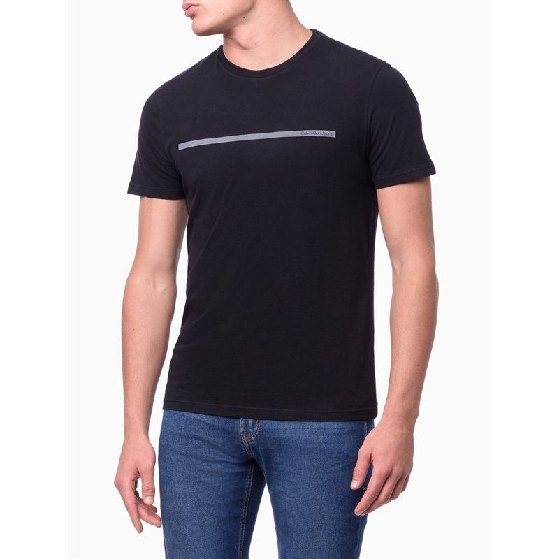Camiseta Calvin Klein Jeans Logo Preta - Compre Agora