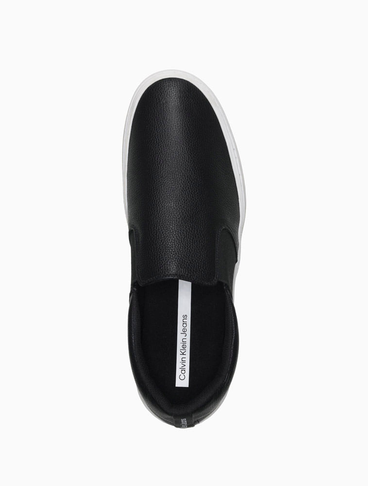 Tênis Calvin Klein Masculino Couro Slip On Iate Skate Floater Caqui Claro