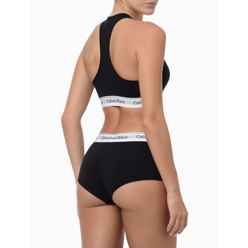 Top Feminino Nadador Elástico com Logo Plus Size Underwear Calvin