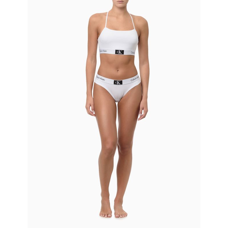 Calcinha Calvin Klein Underwear Tanga Monolith Branca - Compre Agora