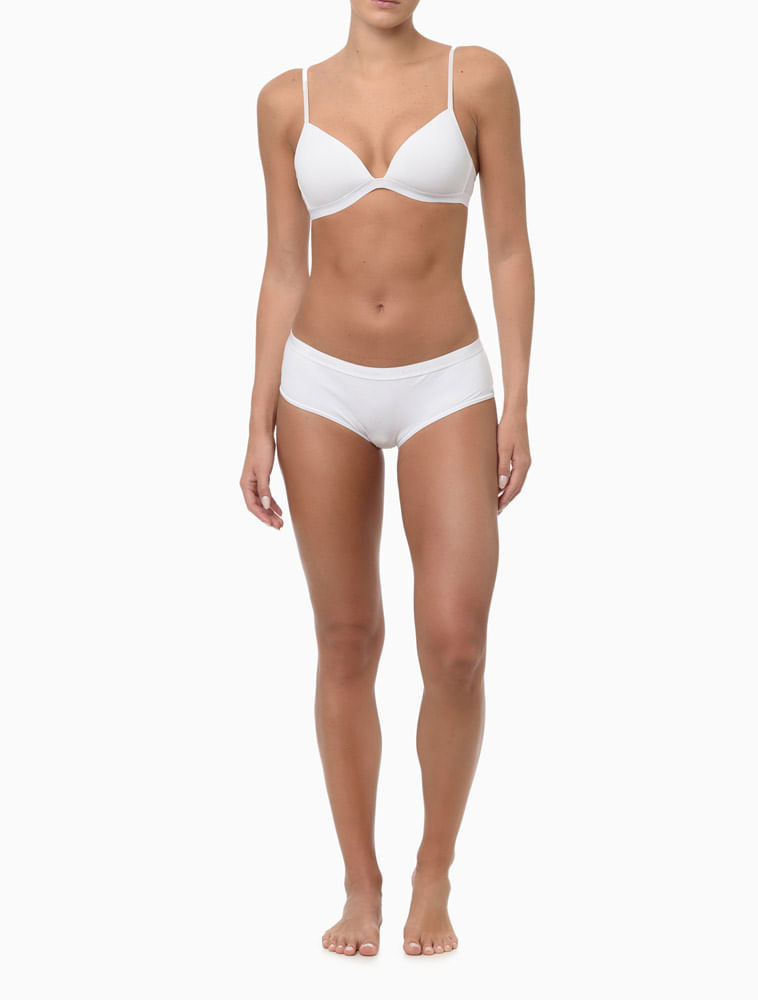 Sutiã Triângulo Com Bojo - Calvin Klein Underwear - Branco - Oqvestir