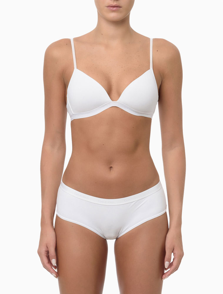 Calcinha Calvin Klein Underwear Fio Dental Tailored Logo Branca - Compre  Agora