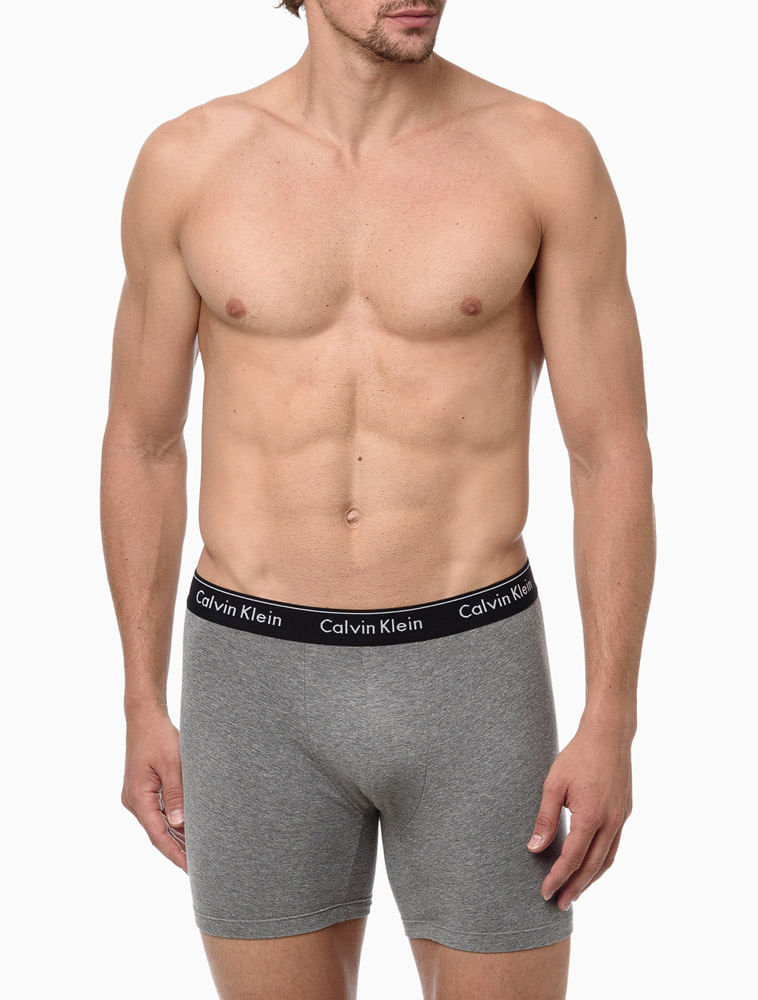 Underwear Boxer Básica Elástico com Logo Cueca Calvin Klein - Calvin Klein