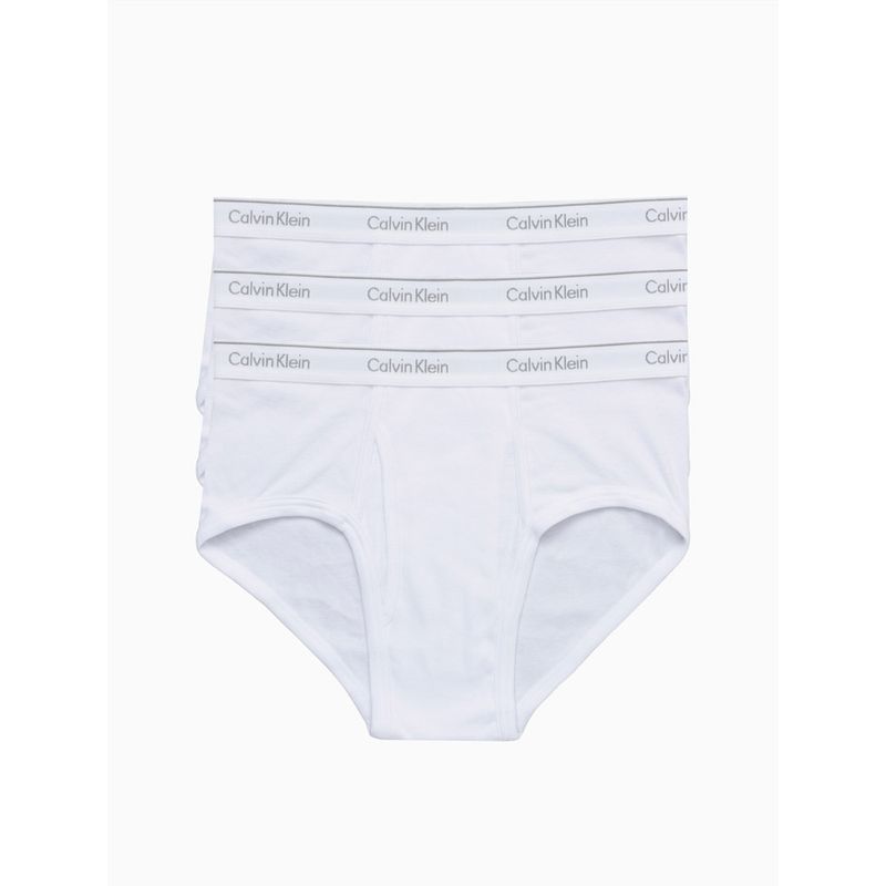 Kit de 3 Cuecas Brief De Cotton Rib - Calvin Klein Underwear