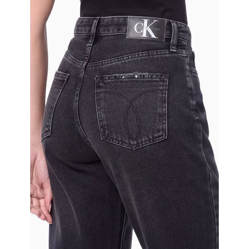 Calça jeans preta fashion calvin klein