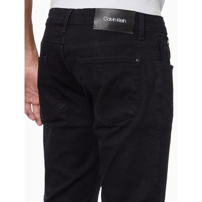 Fashion calça jeans preta calvin klein masculina