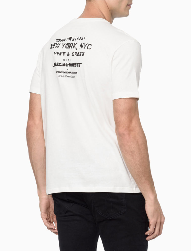 Camiseta Masculina Manga Curta Klein Records Calvin Klein Jeans Calvin Klein
