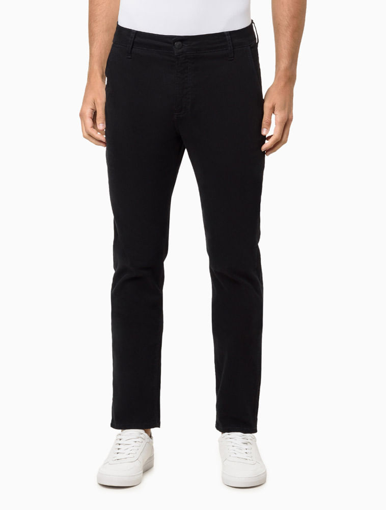 Calça Sarja Color Masculina Skinny Infinite Black Calvin Klein - Calvin 