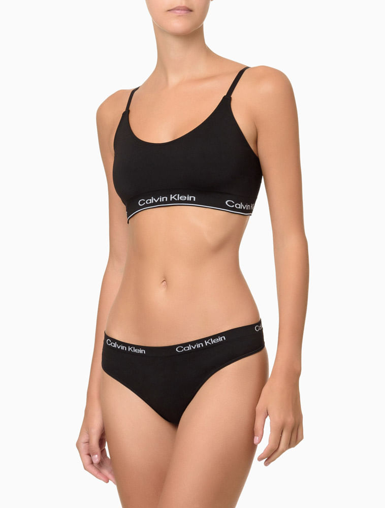 Kit Calcinhas Tangas Microfibra Seamless Calvin Klein Underwear