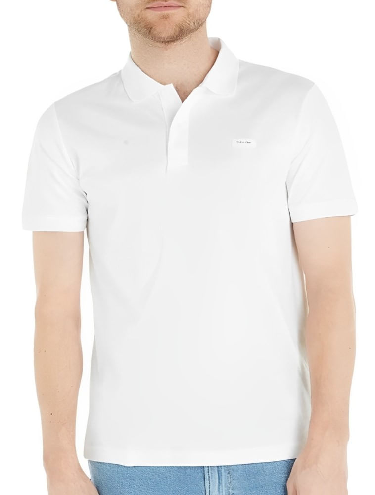 K10K111657-0900-1-POLO-CK-SLIM-MG-CURTA-SMOOTH-COTTON