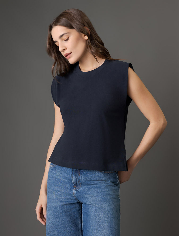 Blusa Feminina Fendas Laterais Calvin Klein Jeans Calvin Klein